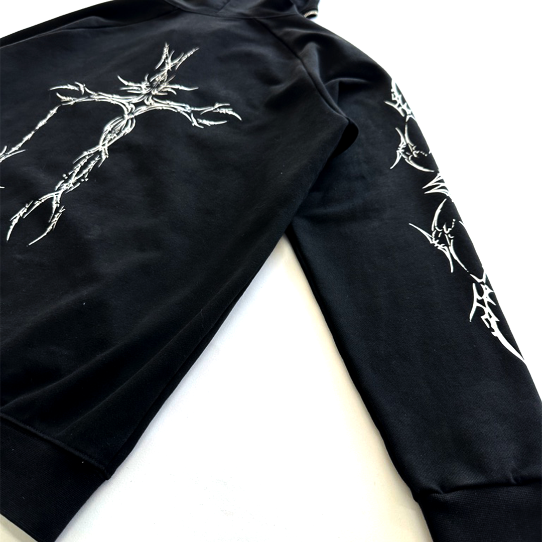 KAEYFOUR x DAMAGE FULL-ZIP HOODIE