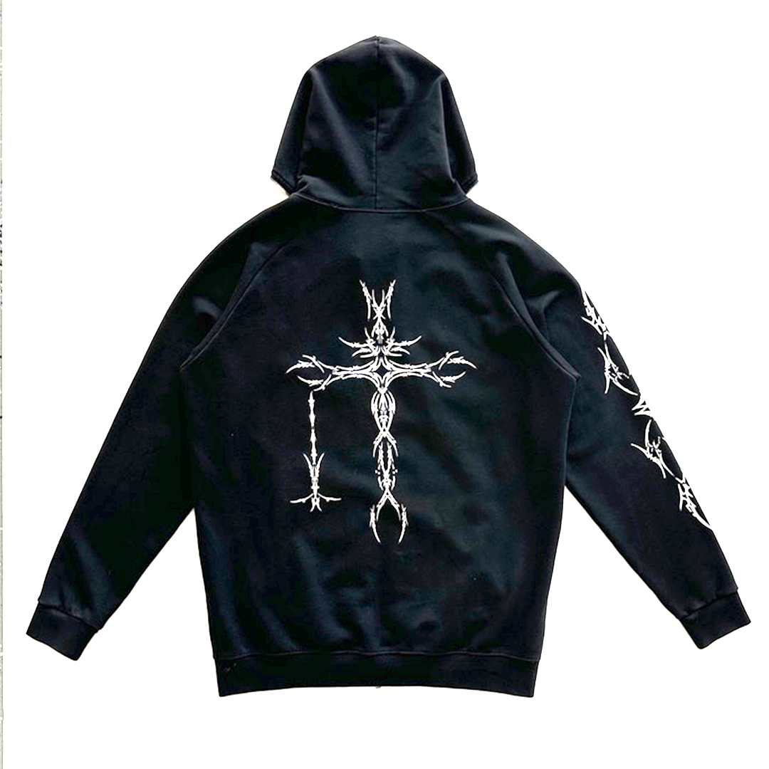 KAEYFOUR x DAMAGE FULL-ZIP HOODIE